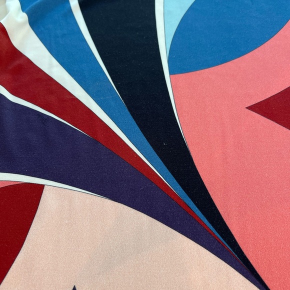 EMILIO PUCCI BLUE MULTI BACK BUCKLE DRESS SIZE IT 42 / US 8 - Picture 16 of 17